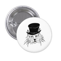 Insignia elegante del botón del gato pin