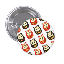 Insignia negra del Pin de Daruma del estilo de Kaw