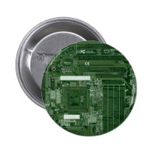 Insignia verde de la placa de circuito pins