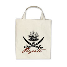 Insignias de Pyrate con la nave Bolsa Lienzo