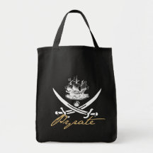 Insignias de Pyrate con la nave Bolsas De Mano
