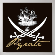 Insignias de Pyrate con la nave Impresiones
