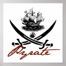 Insignias de Pyrate con la nave Impresiones
