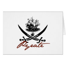 Insignias de Pyrate con la nave Tarjetón