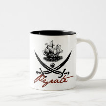 Insignias de Pyrate con la nave Tazas