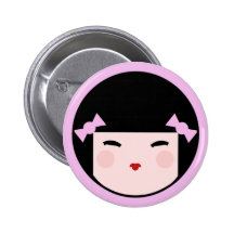 Insignias del botón de la cara de la muñeca de Kok Pin