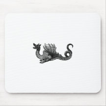 Insignias medievales del dragón tapete de raton