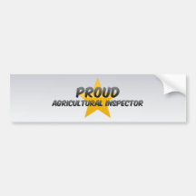 Inspector agrícola orgulloso pegatina de parachoque