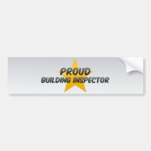 Inspector de construcción orgulloso etiqueta de parachoque