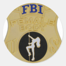 inspector del cuerpo femenino del fbi pegatina