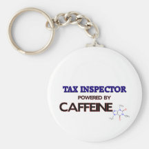 Inspector del impuesto accionado por el cafeína llaveros