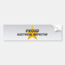 Inspector eléctrico orgulloso pegatina de parachoque