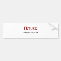 Inspector futuro de la educación etiqueta de parachoque