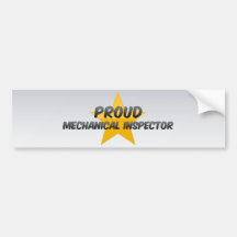 Inspector mecánico orgulloso pegatina de parachoque