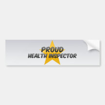 Inspector orgulloso de la salud etiqueta de parachoque