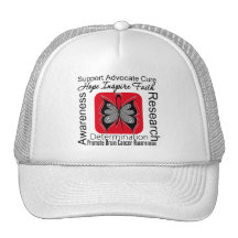 Inspiraciones de la mariposa del cáncer de cerebro gorro de camionero