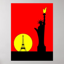 Inspirado por la estatua de la libertad en París Impresiones