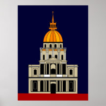 Inspirado por la iglesia en el Invalides Posters