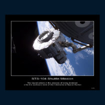 Instalación del bolsa de aire en STS-104 posters