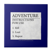 Instrucciones de la aventura teja cerámica