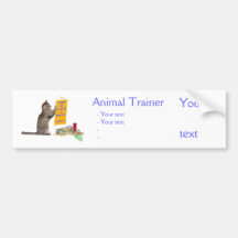Instructor animal etiqueta de parachoque