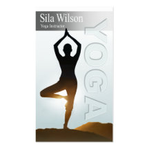Instructor de la yoga, clase de la yoga tarjetas de negocios