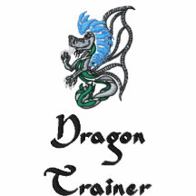 Instructor del dragón camiseta polo bordada