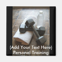 Instructor o toalla y agua personal de Dumbells de Imanes Para Frigoríficos
