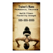 Instructor personal tarjeta de negocio