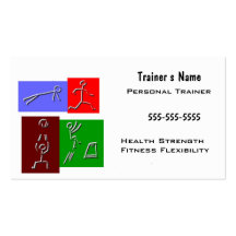 Instructor personal tarjetas de visita