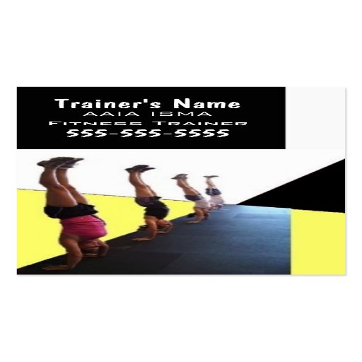 Instructor personal tarjetas de visita