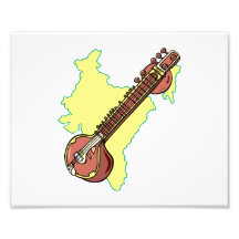 Instrumento atado la India de Rudra Vina Impresión Fotográfica