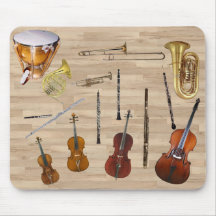Instrumentos de la orquesta tapetes de ratón