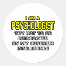 Inteligencia superior del psicólogo… pegatinas  