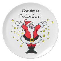 Intercambio de la galleta del navidad plato de cena