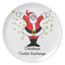 Intercambio de la galleta del navidad plato de comida