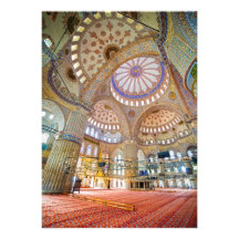 Interior azul de la mezquita en Estambul Invitación Personalizada