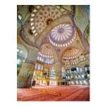 Interior azul de la mezquita en Estambul Postales
