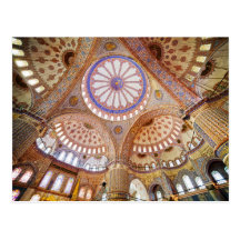 Interior azul de la mezquita en Estambul Tarjetas Postales