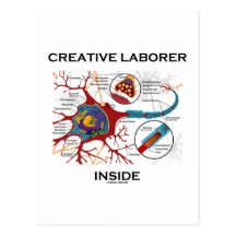 Interior creativo del trabajador (neurona/sinapsis tarjetas postales