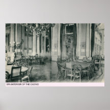 Interior de Bélgica del balneario del vintage del  Poster
