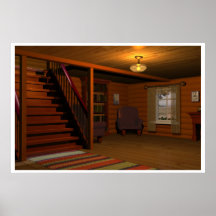 Interior de madera poster