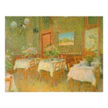 Interior de un restaurante de Vincent van Gogh Invitaciones Personalizada