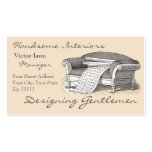 Interiores del Victorian para el decorador del dis Tarjetas De Visita