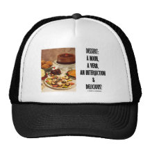 Interjección del verbo del sustantivo del postre y gorra