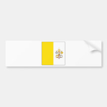 International de la BANDERA de la Ciudad del Vatic Etiqueta De Parachoque