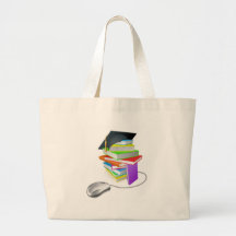 Internet que aprende concepto bolsas lienzo