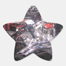 Interruptor del cromo calcomania forma de estrella