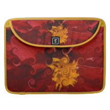 Intrépido de la impresión floral Rizado-Linda y el Fundas Para Macbooks