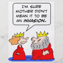 invasión de la reina madre del rey tarjetas publicitarias